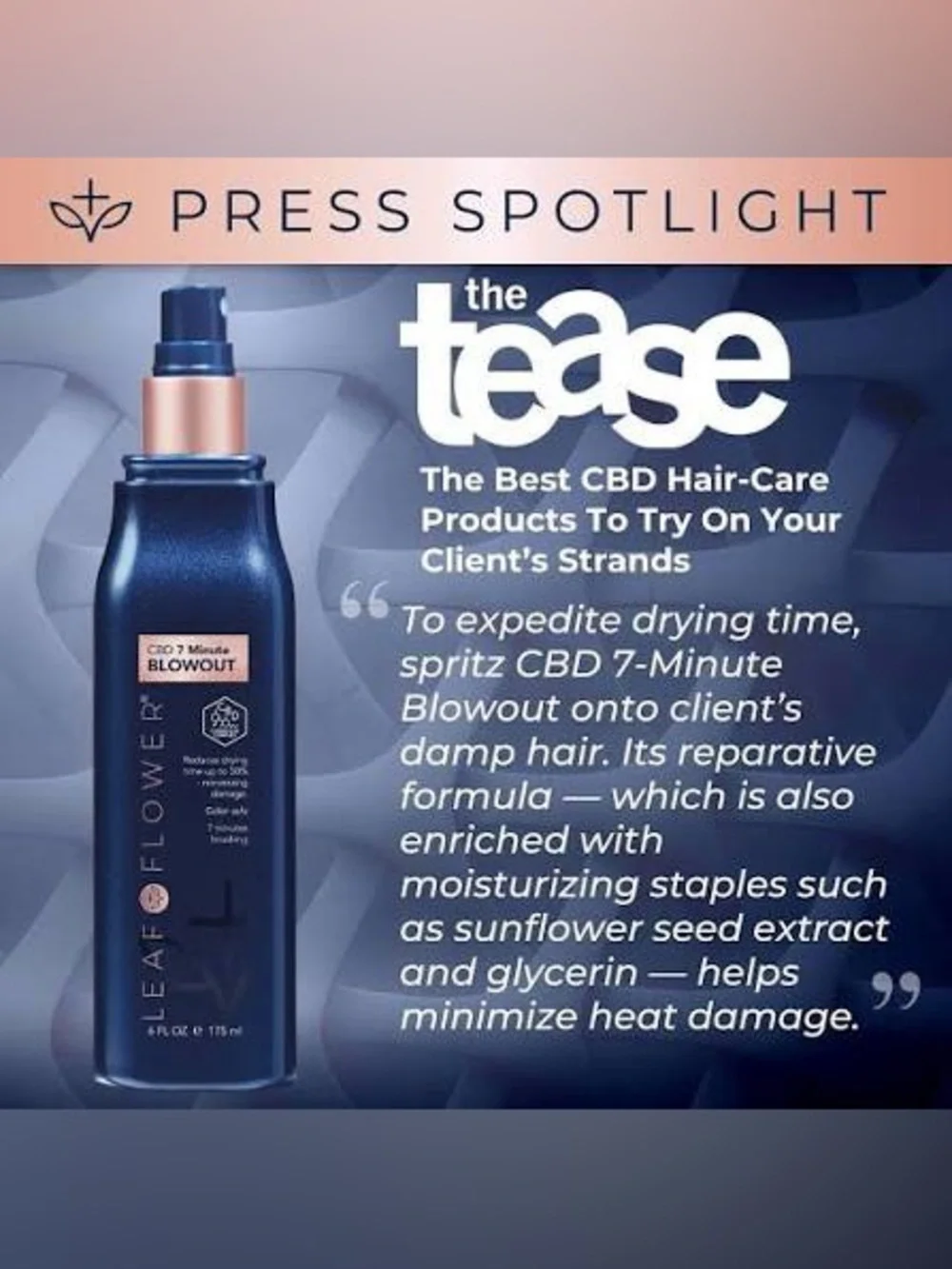 Leaf Flower CBD 7 Minute Blowout spray